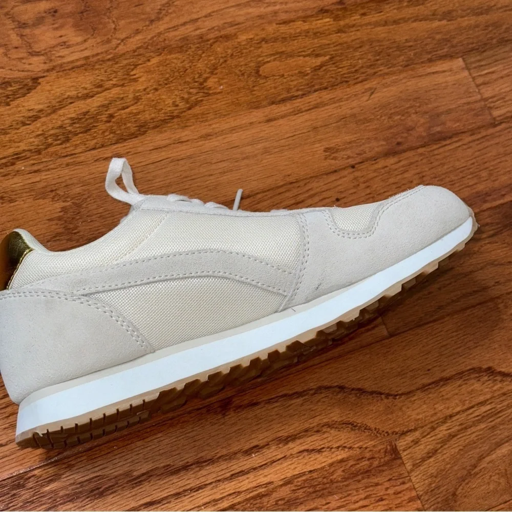 J. Crew Size 8 City Sneakers White Gold